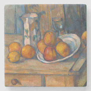 Paul Cezanne - Stilleven met Milk Jug en Fruits Stenen Onderzetter