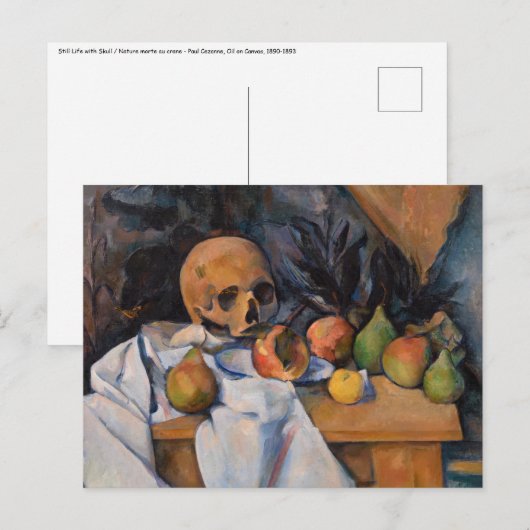 Paul Cezanne - Stilleven met schedel Briefkaart (Voorkant / Achterkant)