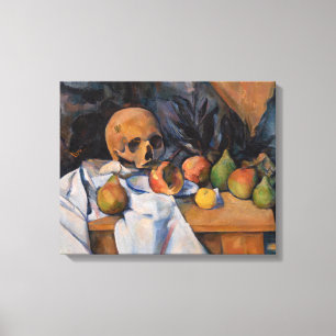Paul Cezanne - Stilleven met Schedel Canvas Afdruk