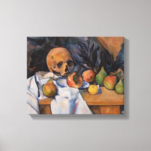 Paul Cezanne - Stilleven met schedel Canvas Afdruk (Voorkant)