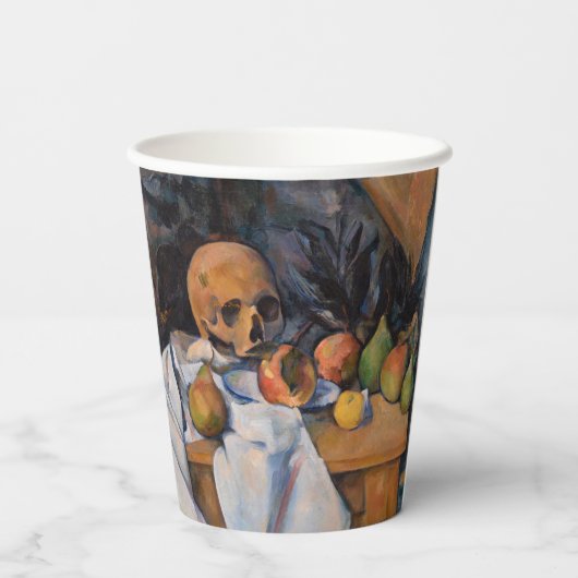 Paul Cezanne - Stilleven met schedel Papieren Bekers (Achterkant)