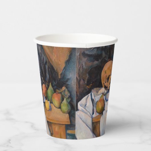 Paul Cezanne - Stilleven met schedel Papieren Bekers (Rechts)