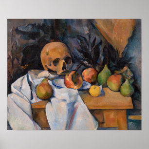 Paul Cezanne - Stilleven met schedel Poster