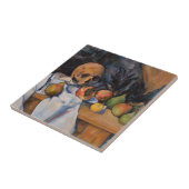 Paul Cezanne - Stilleven met schedel Tegeltje (Zijkant)