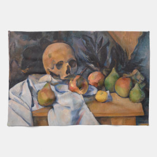 Paul Cezanne - Stilleven met schedel Theedoek