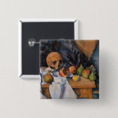 Paul Cezanne - Stilleven met schedel Vierkante Button 5,1 Cm (Voorkant /achterkant)