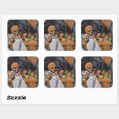 Paul Cezanne - Stilleven met schedel Vierkante Sticker (Vel)