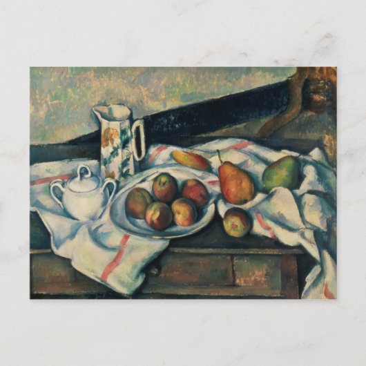 Paul Cezanne | Stilleven van perziken en peren, 18 Briefkaart (Voorkant)