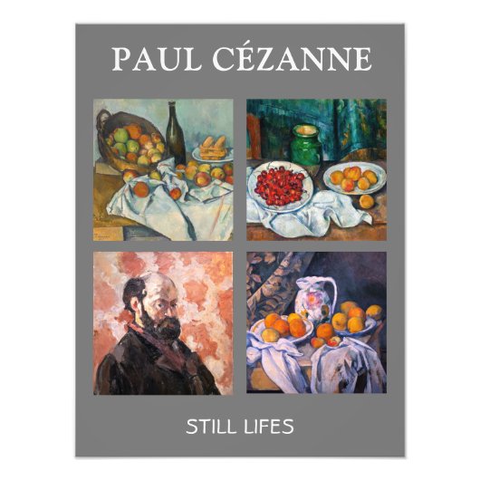 Paul Cezanne - Stilstaande stukken van Lifes Foto Afdruk (Voorkant)