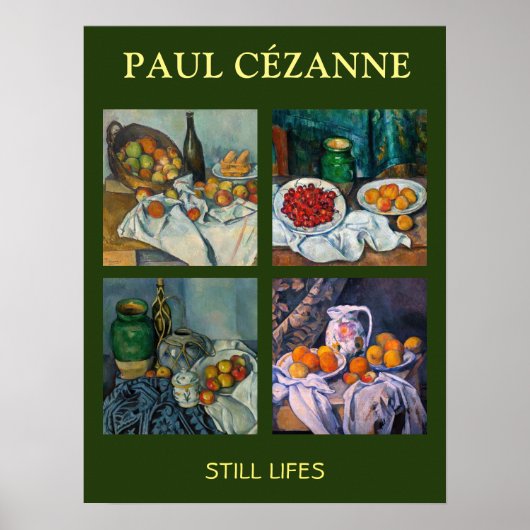 Paul Cezanne - Stilstaande stukken van Lifes Poster (Voorkant)