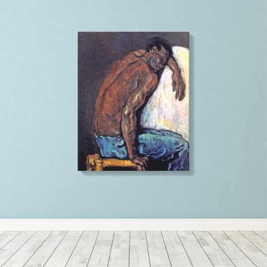 Paul Cezanne - The Negro Scipio Fine Art Painting Canvas Afdruk (Insitu (Houten vloer))