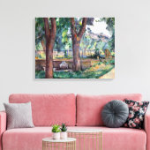 Paul Cezanne The Pool op de Jas de Bouffan Canvas Afdruk (Insitu (Woonkamer))