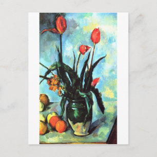 Paul Cezanne - Vase van Tulips Briefkaart
