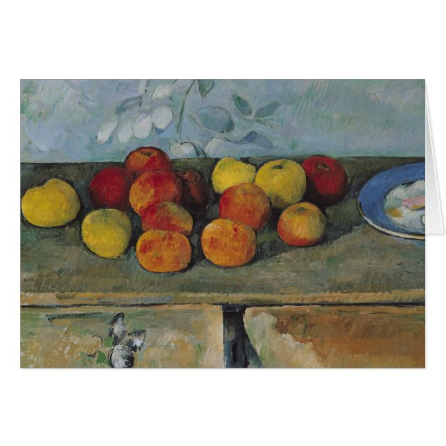 Paul Cezanne | Vie morte de pommes et de biscuits, (Devant horizontal)
