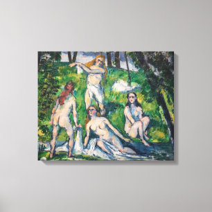 Paul Cezanne - Vier Baders Canvas Afdruk