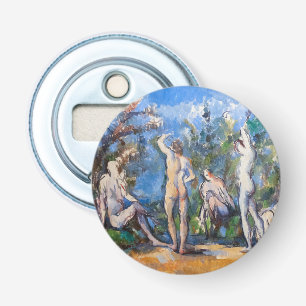 Paul Cezanne - Vijf badenden Button Flesopener