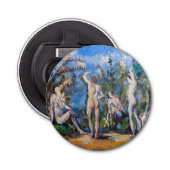 Paul Cezanne - Vijf Bathers Button Flesopener (Voorkant)