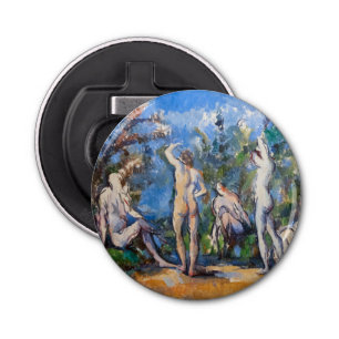 Paul Cezanne - Vijf Bathers Button Flesopener