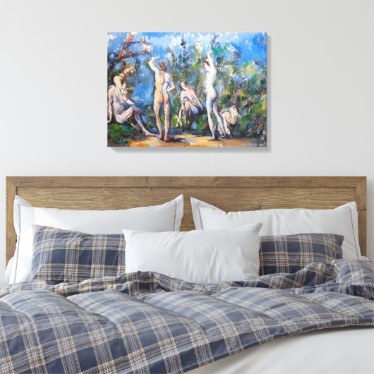 Paul Cezanne - Vijf Bathers Canvas Afdruk (Insitu (Slaapkamer))