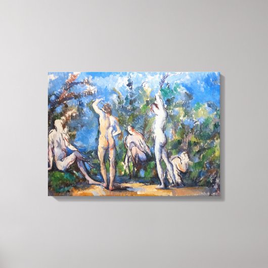 Paul Cezanne - Vijf Bathers Canvas Afdruk (Voorkant)