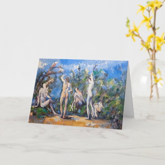 Paul Cezanne - Vijf Bathers Kaart (Gele Bloem)