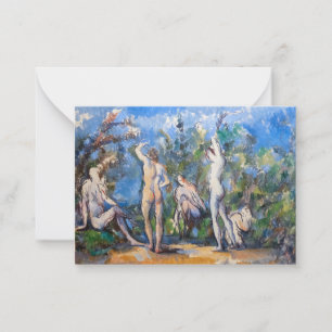 Paul Cezanne - Vijf Bathers Notitiekaartje