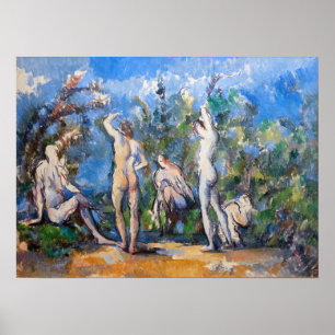 Paul Cezanne - Vijf Bathers Poster