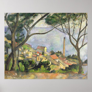 Paul Cezanne   Zee 1878 te Estaque Poster