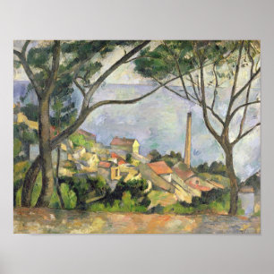 Paul Cezanne   Zee 1878 te Estaque Poster