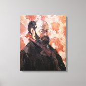 Paul Cezanne - Zelfportret met roze achtergrond Canvas Afdruk (Voorkant)