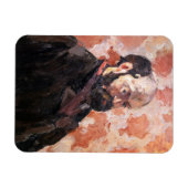 Paul Cezanne - Zelfportret met roze achtergrond Magneet (Horizontaal)