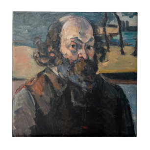 Paul Cezanne - Zelfportret Tegeltje
