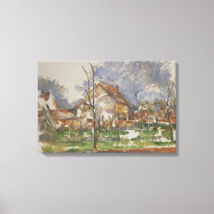 Paul Cezzane - Winter Landscape, Giverny Canvas Afdruk