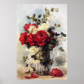 Paul-de-Longpre Red Roses Bouquet, verzetbaar Poster (Voorkant)