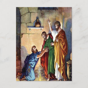 paul en prison sur la carte postale de philippi