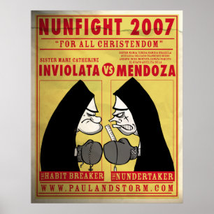 Paul en Storm Nun FIght Poster