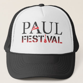 Paul Festival Black & White Trucker Hat Pet