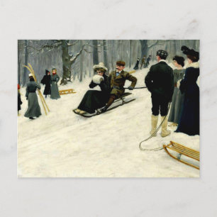 Paul Fischer - Sneeuwsleeën in Sondermarken, Briefkaart