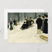 Paul Fischer - Sneeuwsleeën in Sondermarken, Briefkaart (Voorkant / Achterkant)