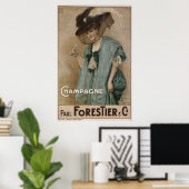 Paul Forestier Champagne Add Poster (Thuiskantoor)