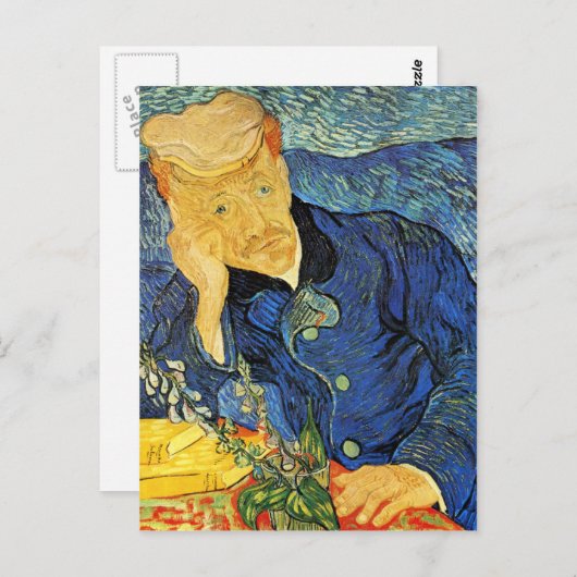 Paul Gachet Portret, Vincent van Gogh Briefkaart (Voorkant / Achterkant)