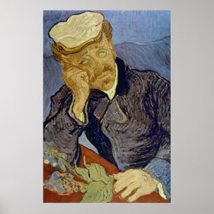 Paul Gachet (tweede versie) van Vincent van Gogh Poster