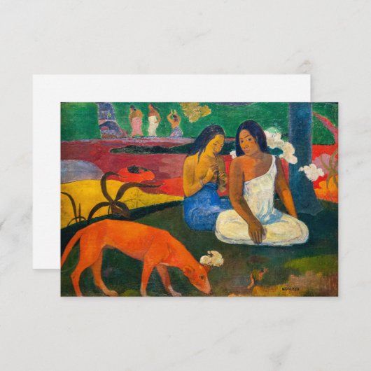 Paul Gauguin - Arearea / De rode hond Bedankkaart (Voorkant / Achterkant)
