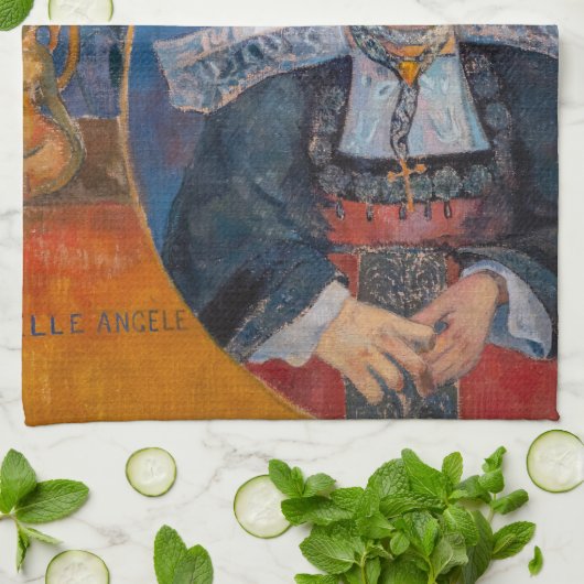 Paul Gauguin - De mooie Engel, Pont-aven Theedoek (Gevouwen)