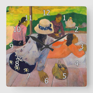 Paul Gauguin - De Siesta Vierkante Klok