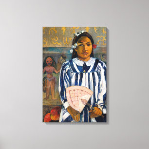 Paul Gauguin - De voorouders van Tehamana Canvas Afdruk