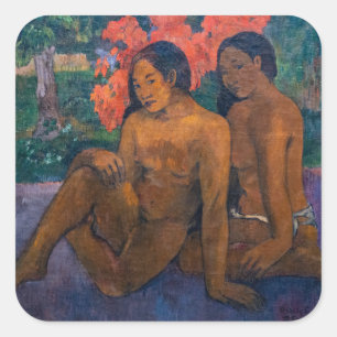 Paul Gauguin - En de goud van hun lichamen Vierkante Sticker