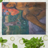 Paul Gauguin en het goud van hun lichamen Theedoek (Gevouwen)