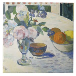Paul Gauguin - Flowers en een Bowl van fruit Tegeltje