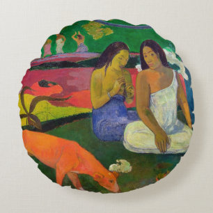 Paul Gauguin   Gebied (Rode hond), 1892 Rond Kussen